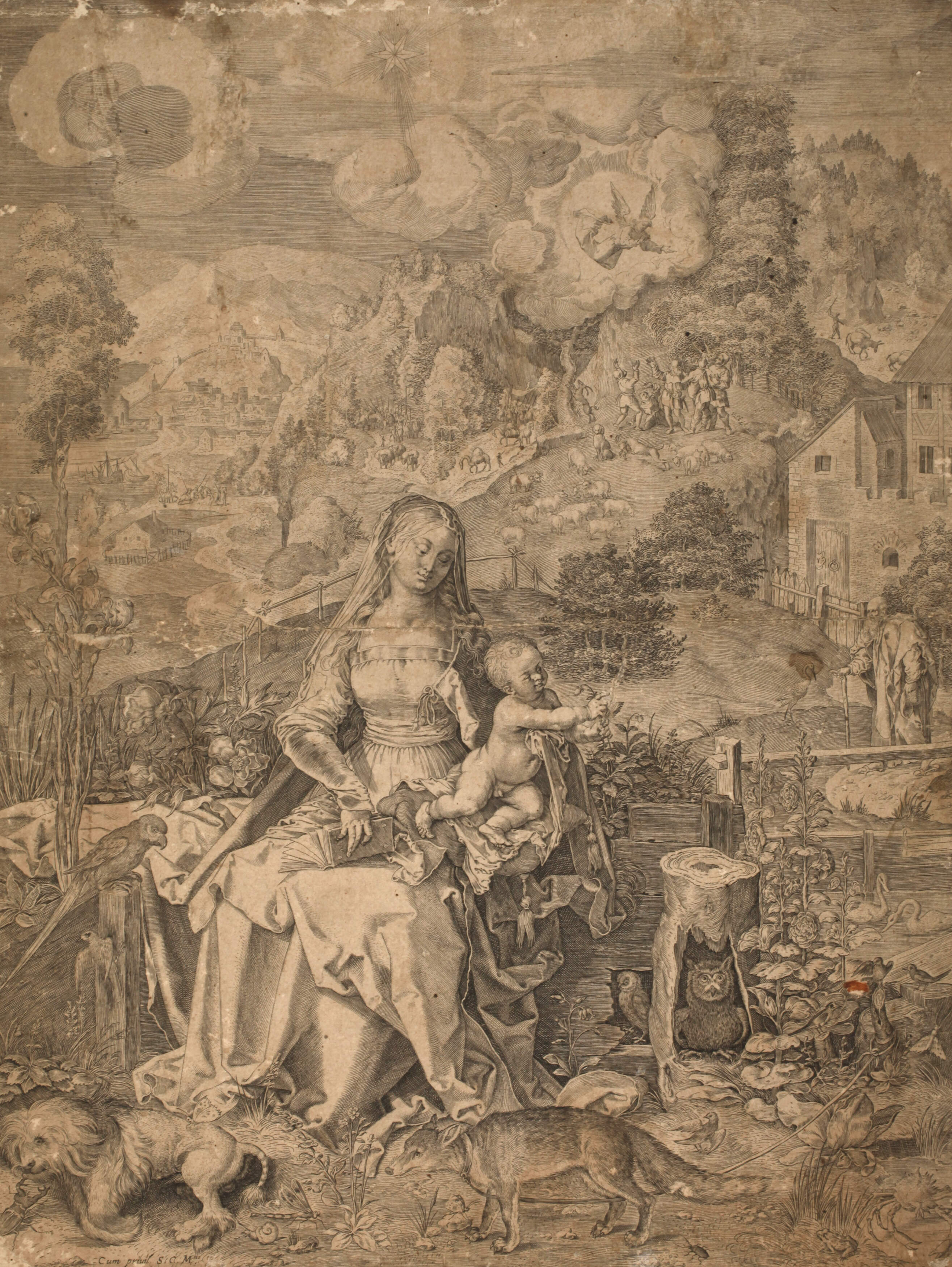 Aegidius Sadeler, Madonna mit Kind in Landschaft