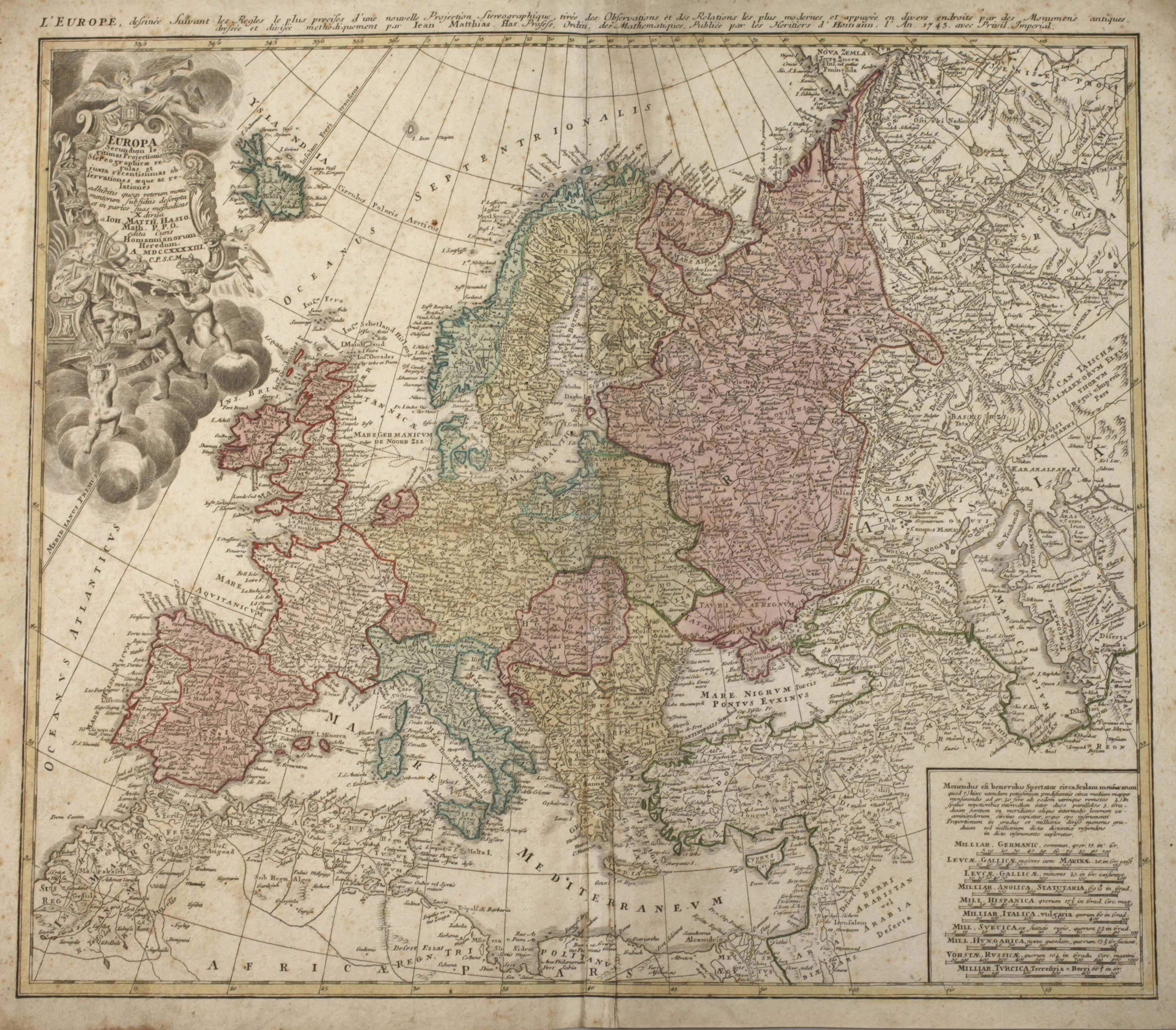 Homanns Erben, Kupferstichkarte Europa