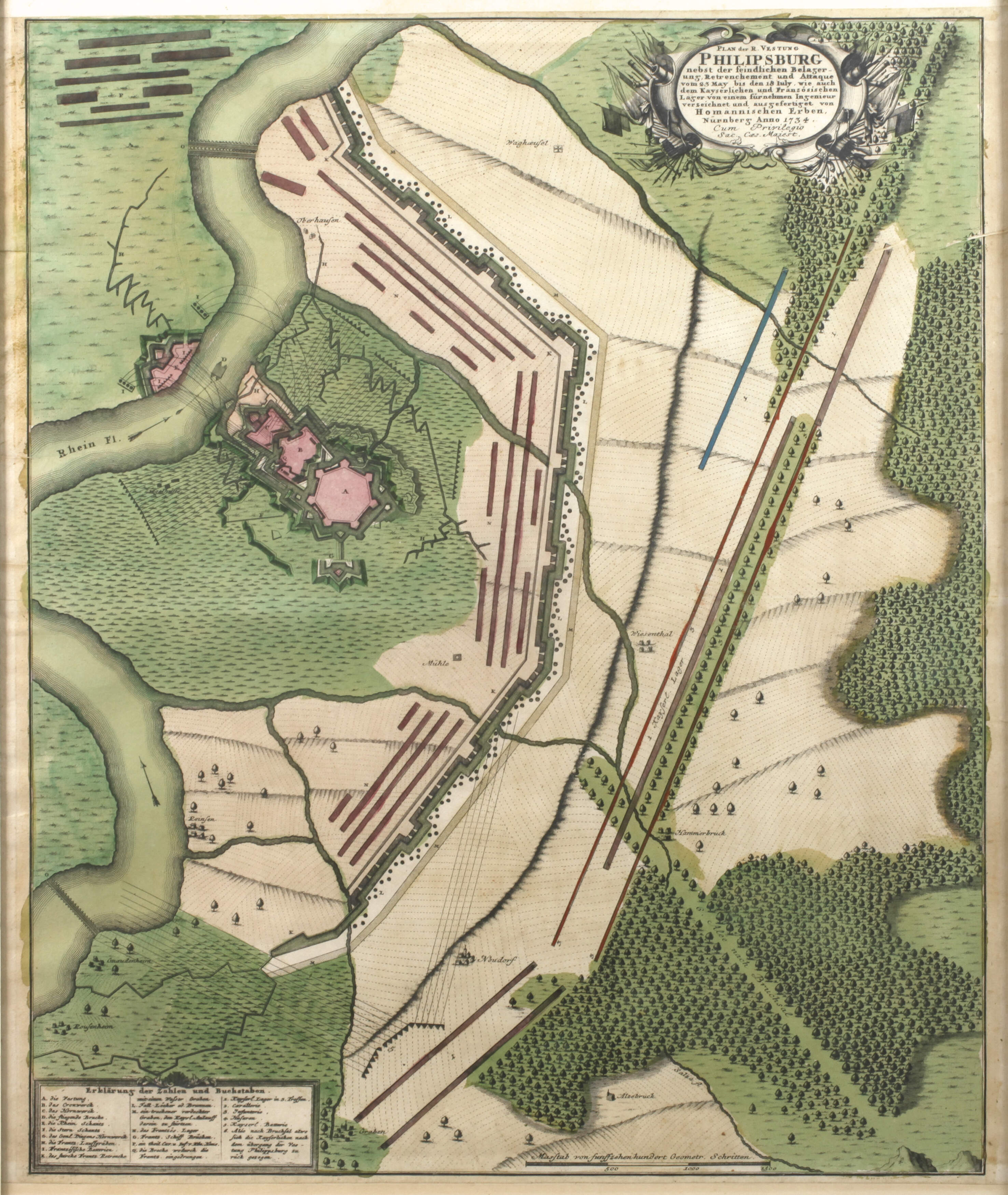 Homanns Erben, Plan der Vestung Philipsburg