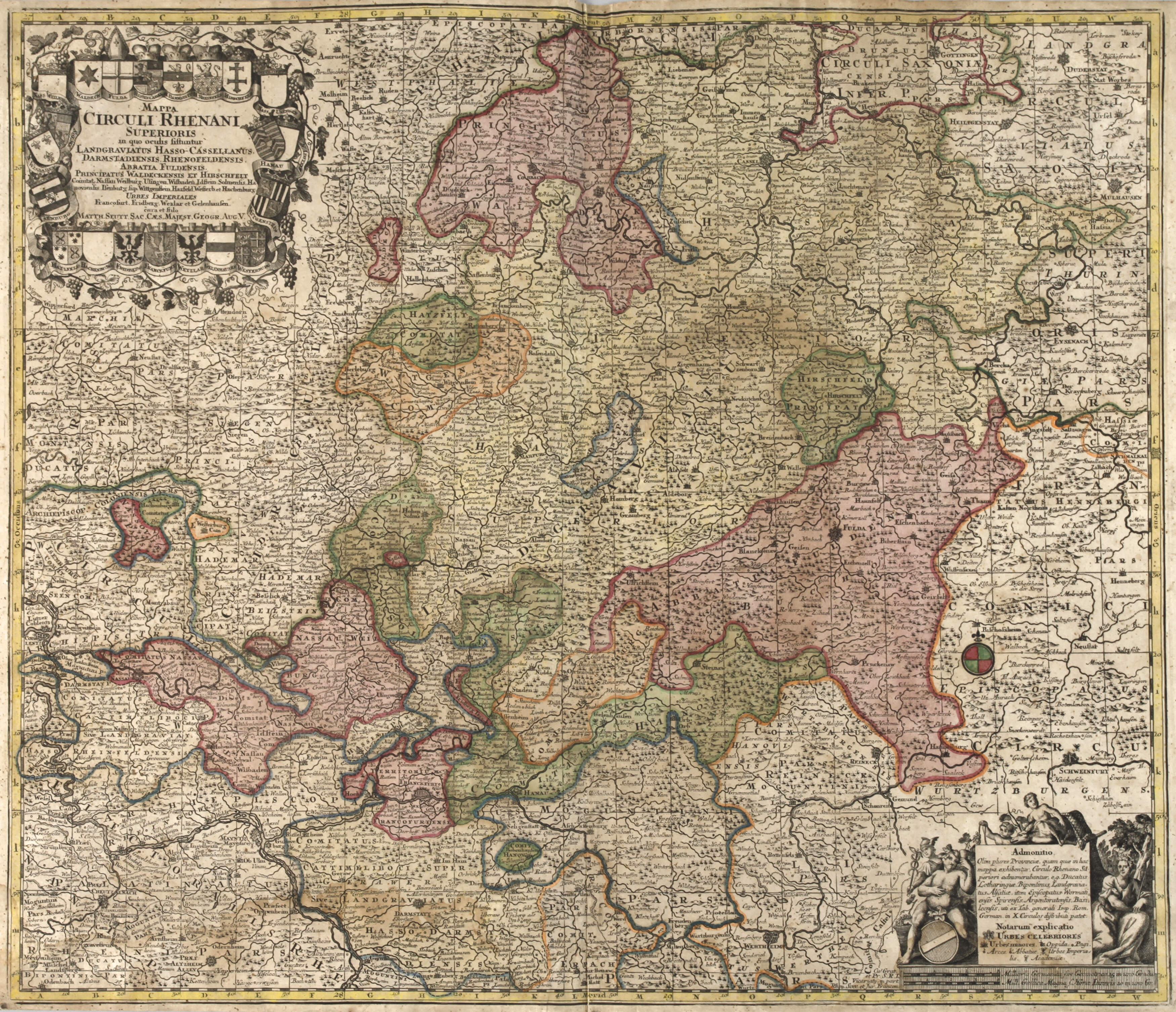 Matthäus Seutter, Kupferstichkarte Hessen