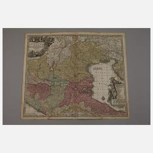 Matthäus Seutter, Kupferstichkarte Norditalien