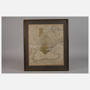 Kupferstichteilkarte Russland mit Schwarzen Meer