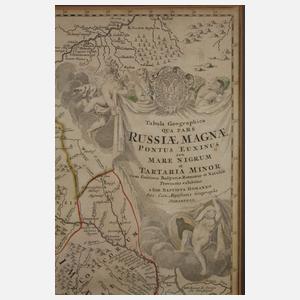 Kupferstichteilkarte Russland mit Schwarzen Meer