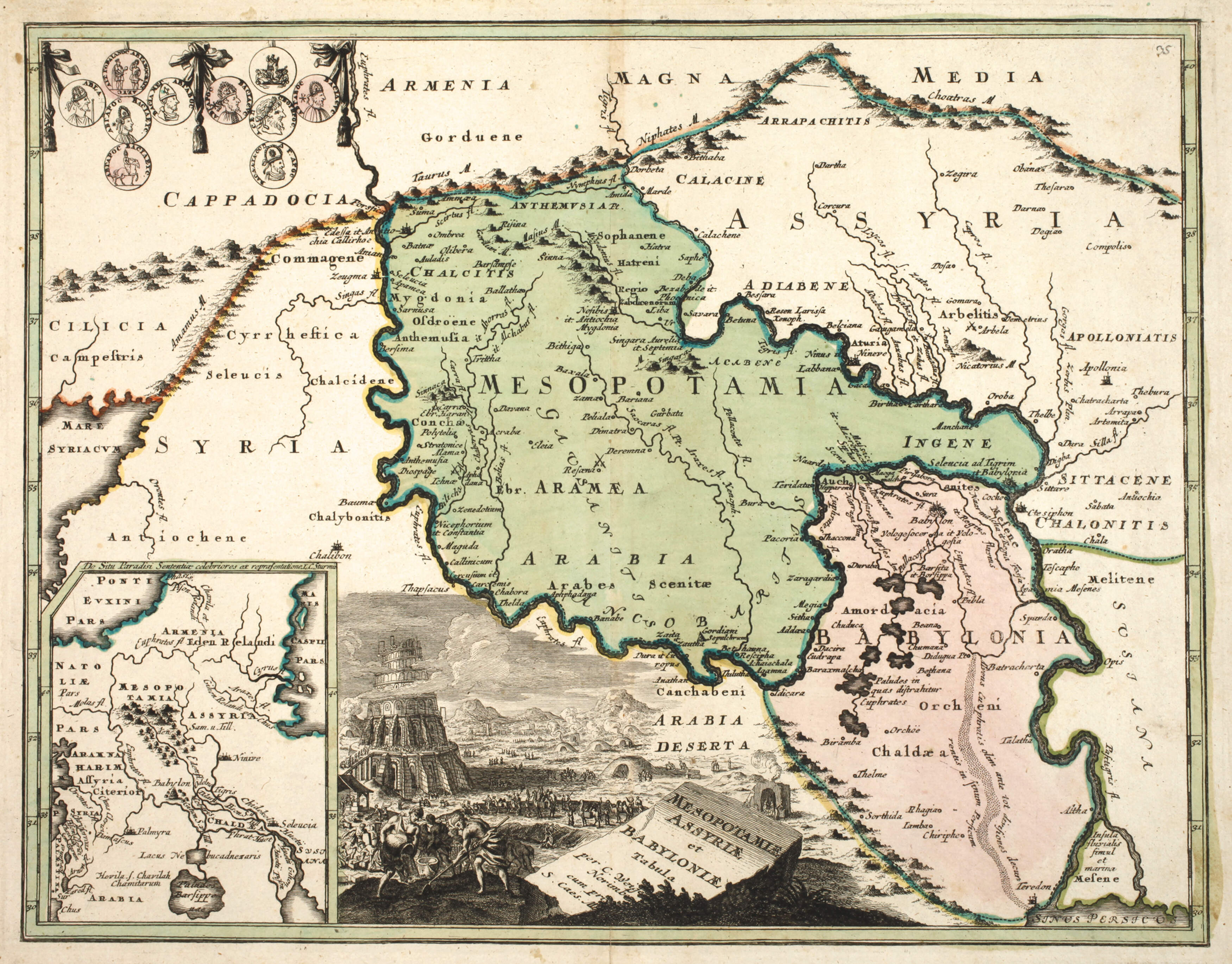 Christoph Weigel, Kupferstichkarte Mesopotamien