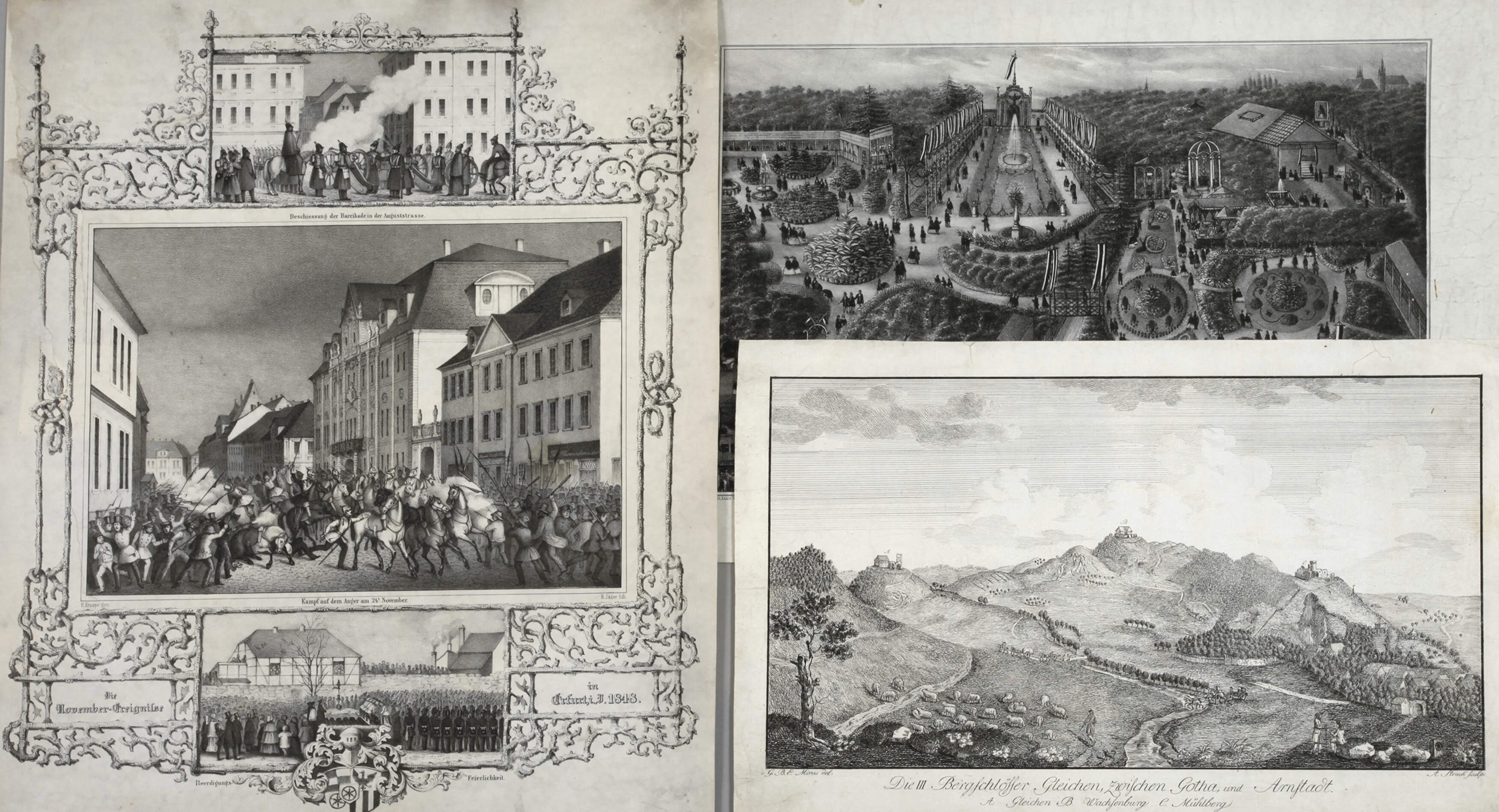 Konvolut historische Ansichten von Thüringen