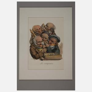 Konvolut historische Karikaturen