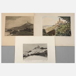 Ferdinand Dörr, Konvolut Ansichten Burg Hornberg