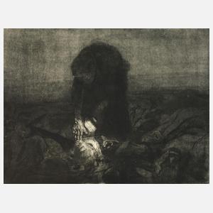 Käthe Kollwitz, "Schlachtfeld" aus "Bauernkrieg"