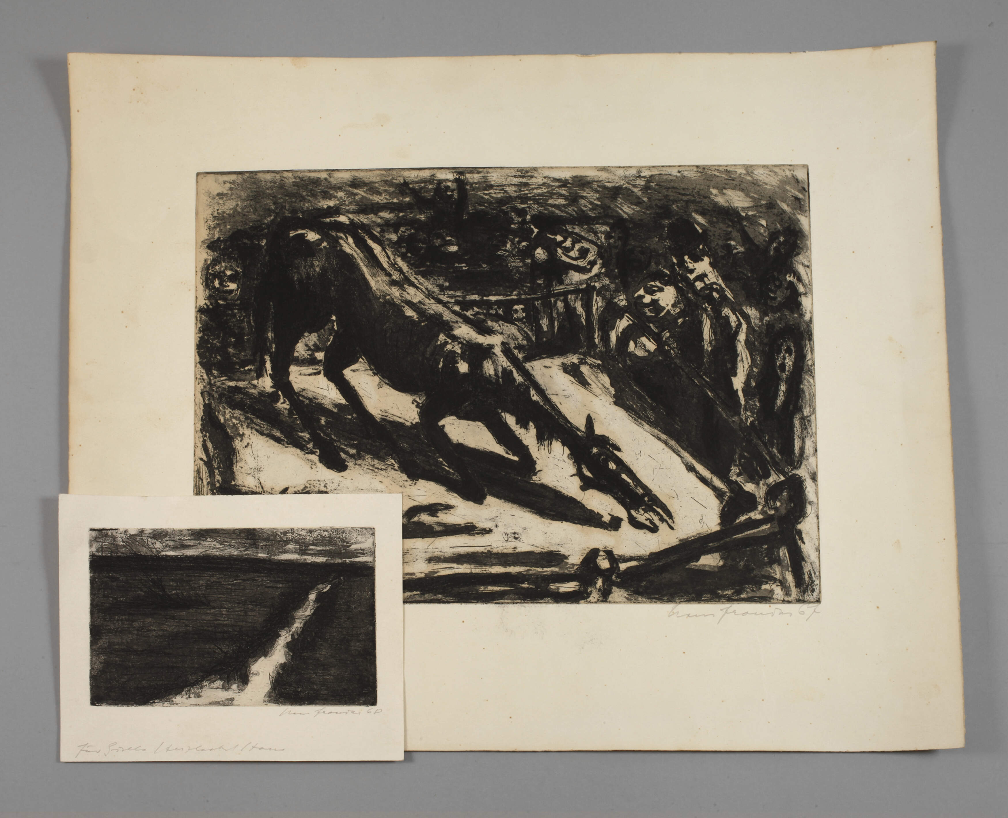 Hans Fronius, Paar Radierungen