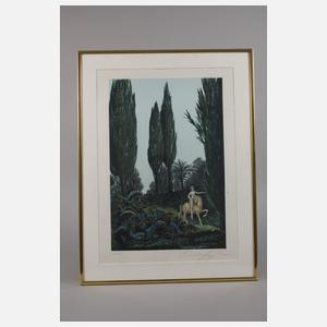 Ernst Fuchs, Mädchen mit Einhorn