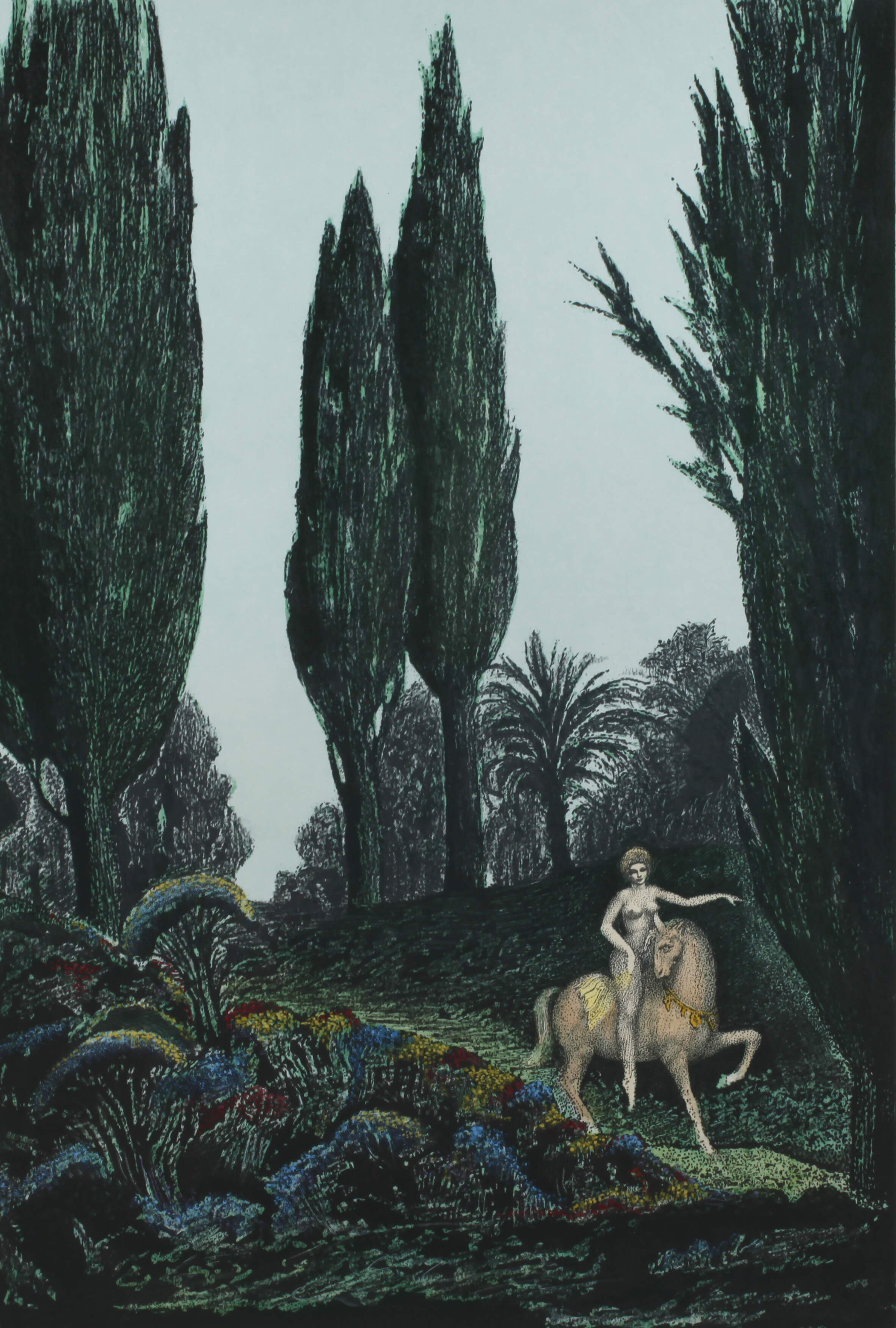 Ernst Fuchs, Mädchen mit Einhorn