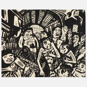 Karl Hubbuch, "In den Markthallen von Paris"