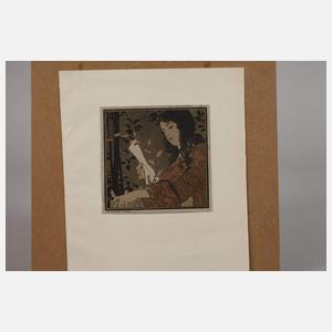 Koloman Moser, Lesendes Mädchen