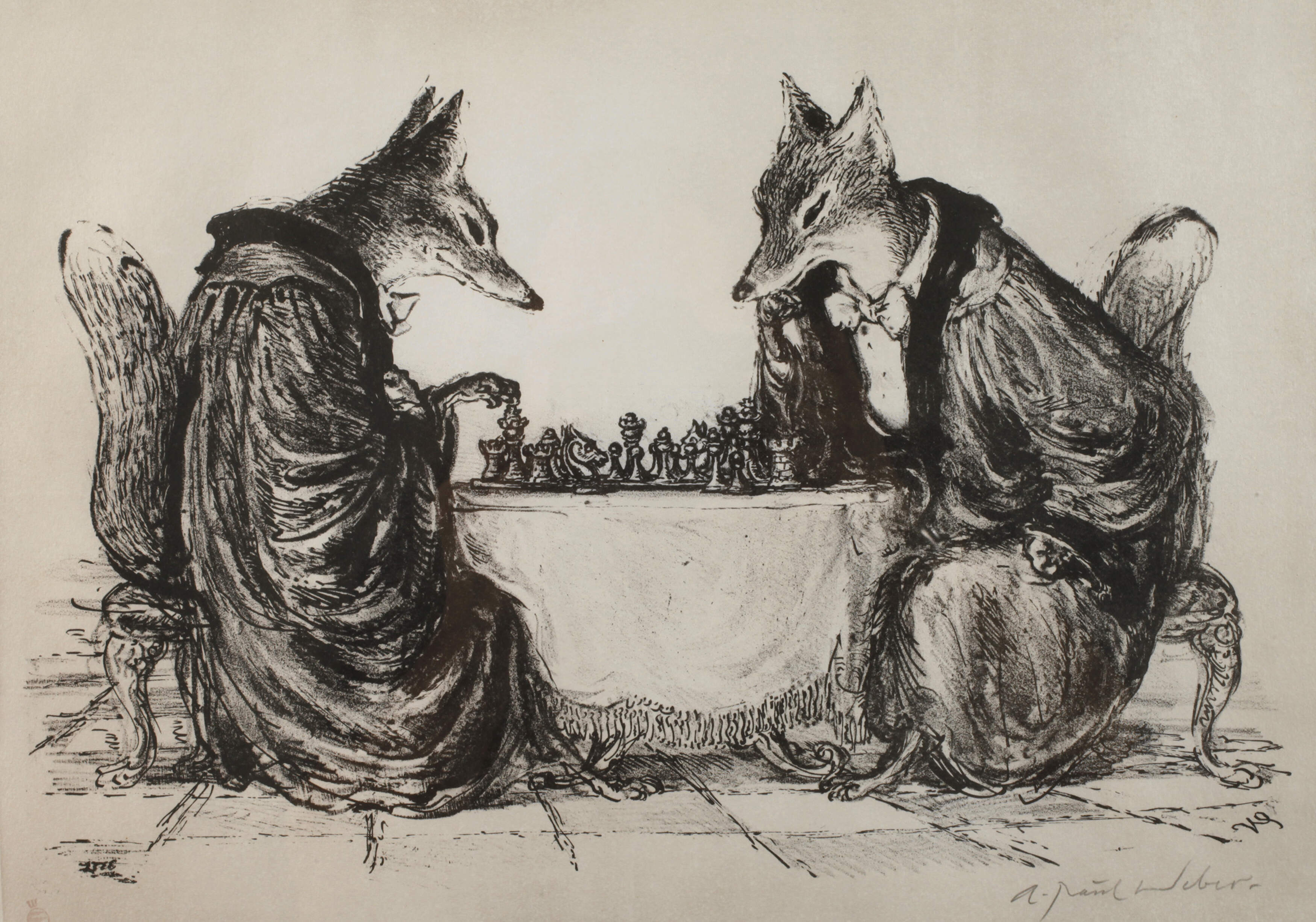 Andreas Paul Weber, "Die beiden Anwälte"