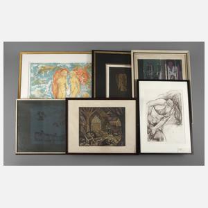 Konvolut gerahmte Grafiken