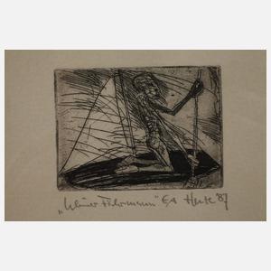 Konvolut gerahmte Graphik aus der DDR