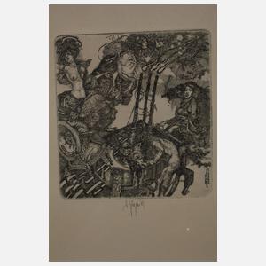 Konvolut gerahmte Graphik aus der DDR