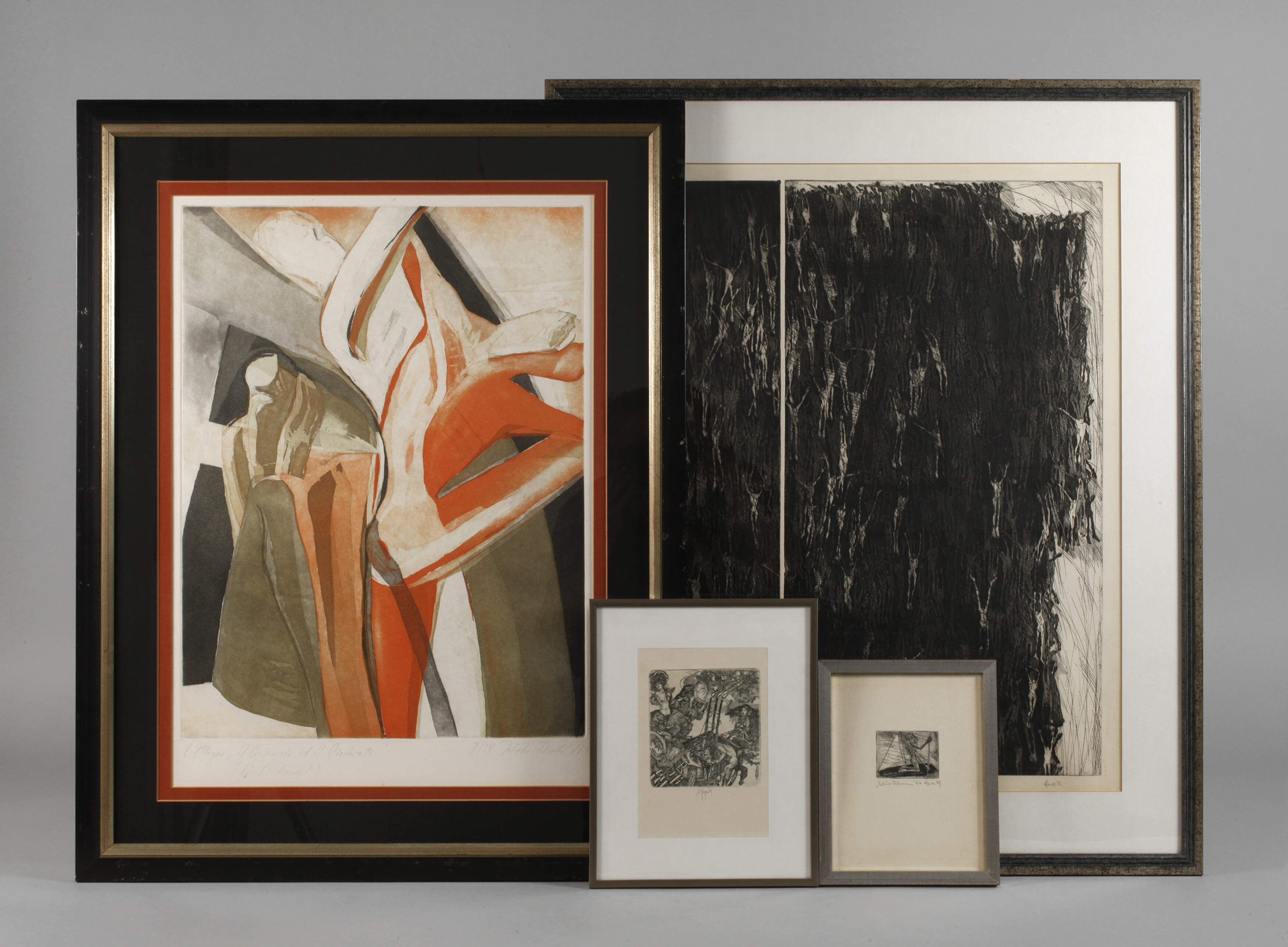 Konvolut gerahmte Graphik aus der DDR