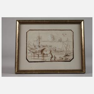 Altmeisterzeichnung, Italienische Szene