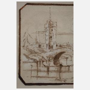 Altmeisterzeichnung, Italienische Szene