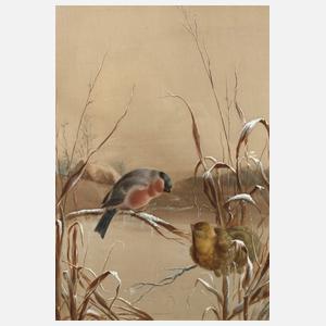 Harry Bright, Gimpel und Grünfink im Winter