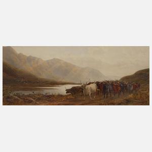 John Carlisle, Rinderherde in bergiger Landschaft