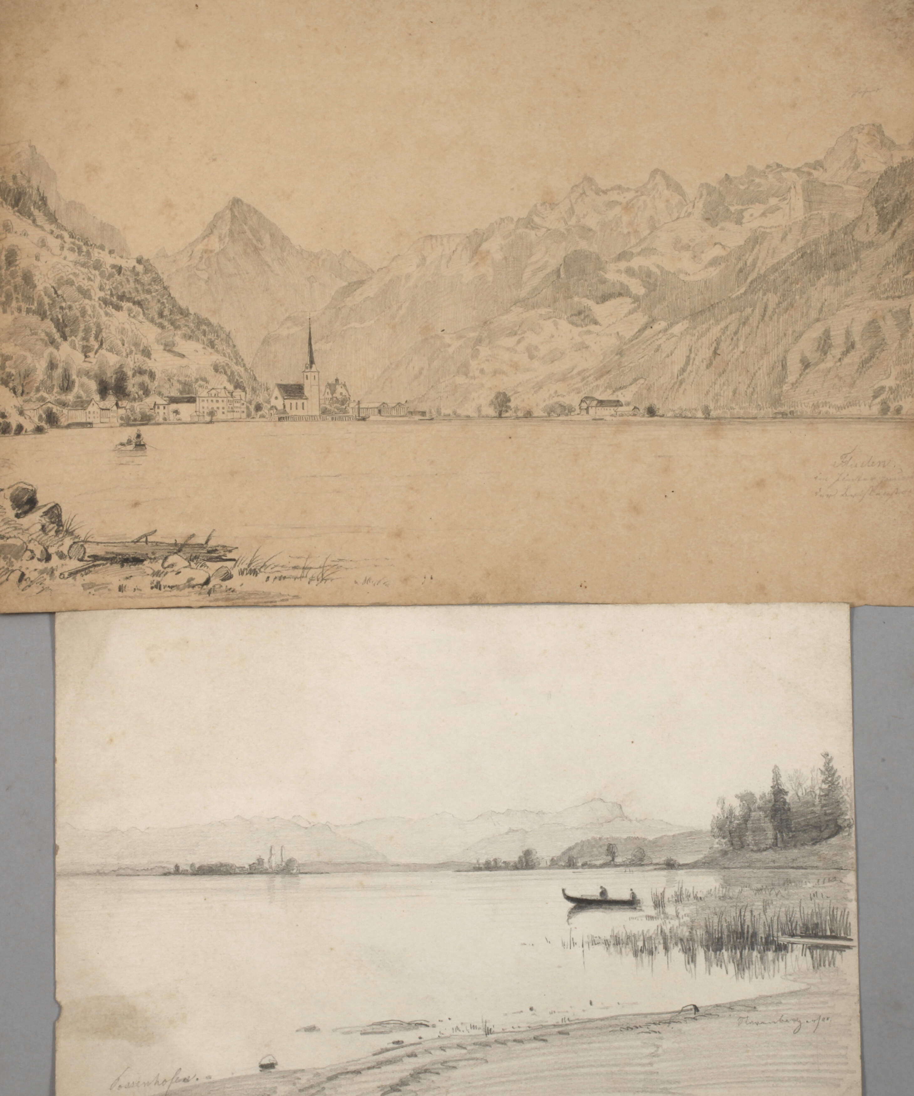 Johannes B. Duntze, attr., Paar Zeichnungen