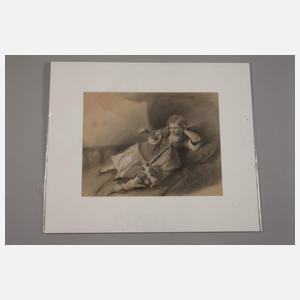 Ludwig Elsholtz, Mädchen mit spielenden Katzen