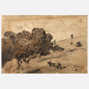 Julius Jacob II, Landschaft bei Lebbin