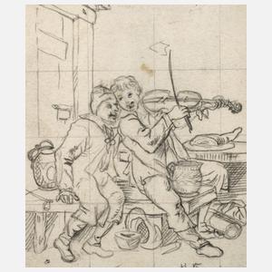 Hugo Kauffmann, attr., "Fröhliche Zecher"