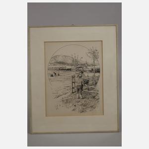 Hermann Neuber, Drei Federzeichnungen