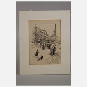 Hermann Neuber, Drei Federzeichnungen