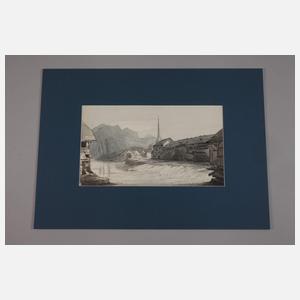 Der Aarefall in Unterseen