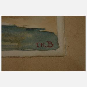 Konvolut französische Aquarelle