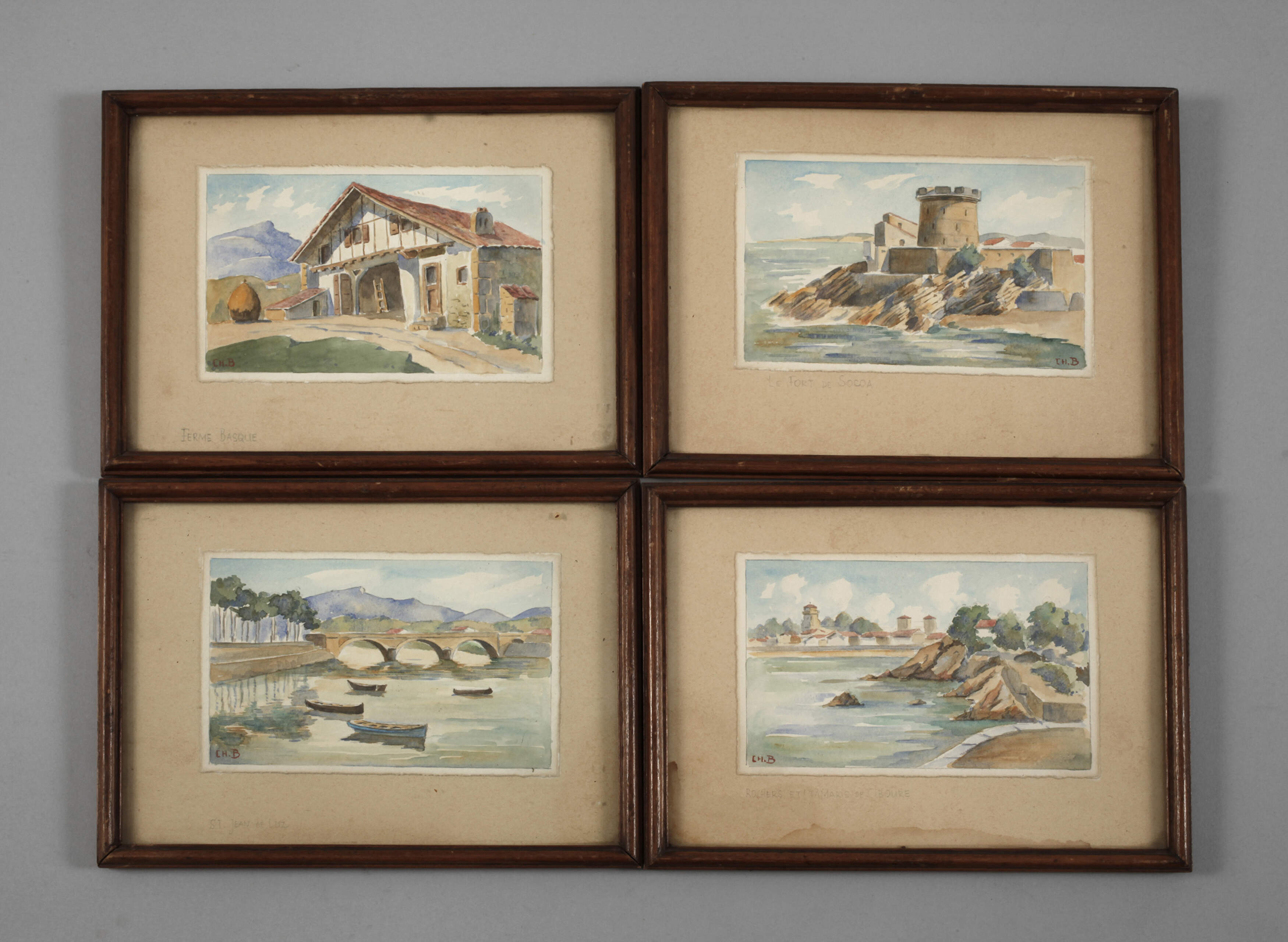 Konvolut französische Aquarelle