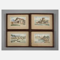 Konvolut französische Aquarelle111