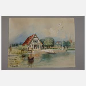 Willi Eplinius, Bootshaus an der Havel