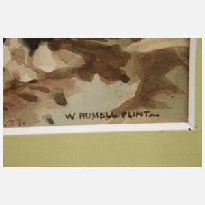 William Russell Flint, Bergige Landschaft mit See