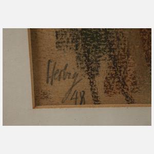 Otto Herbig, Mädchen mit Sommerblumen