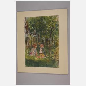 Rudolf Köselitz, Geschwister im Garten