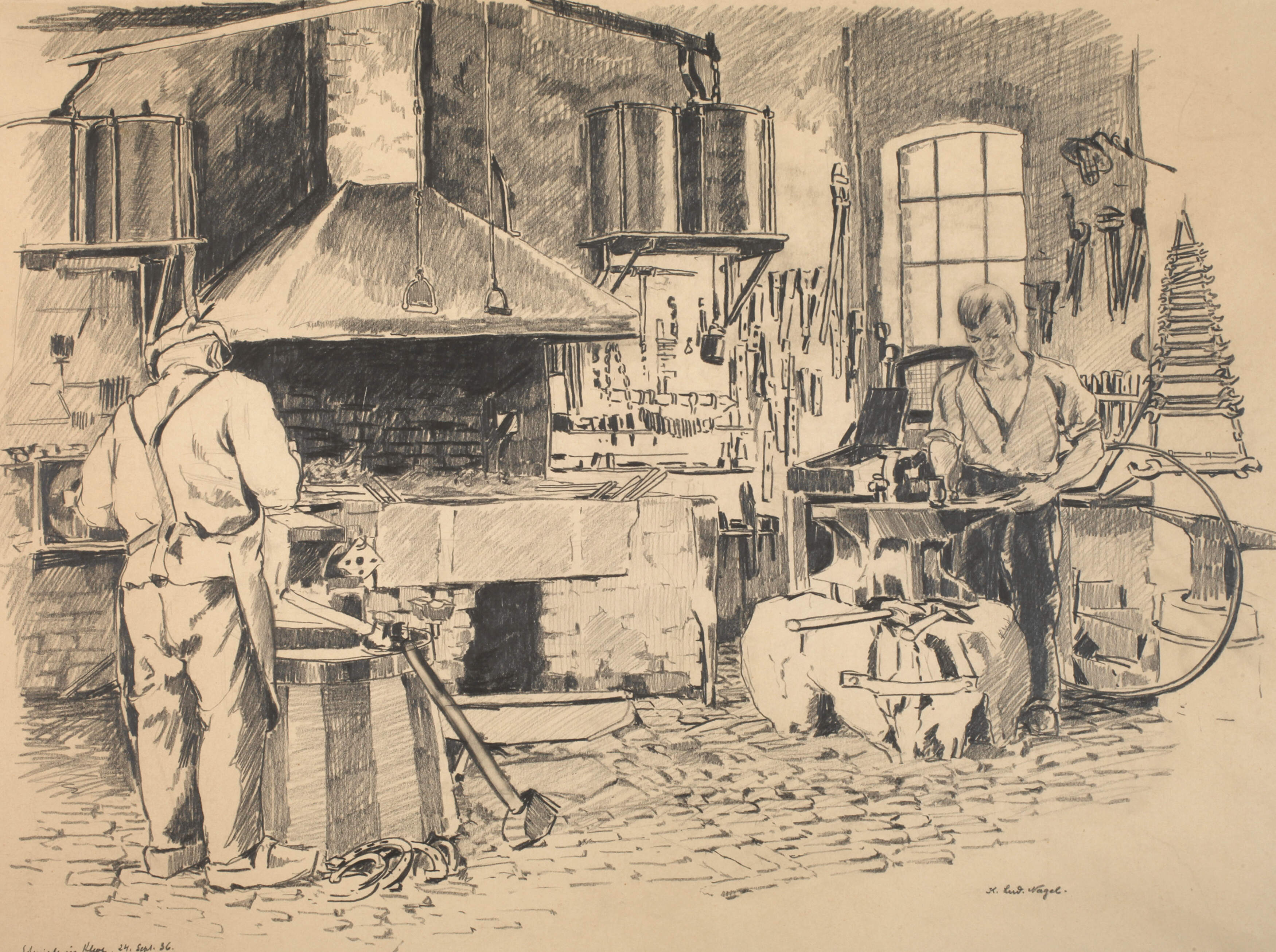 Karl Ludwig Nagel, "Schmiede in Kleve"