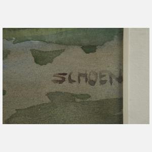 Fritz Schoen, attr., "Straße in Rauschen"