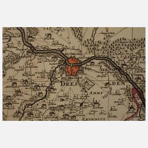 Zürner/Schenk, Kupferstichkarte Amt Dresden