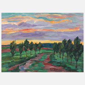 Fredo Bley, "Landschaft im Abendlicht"
