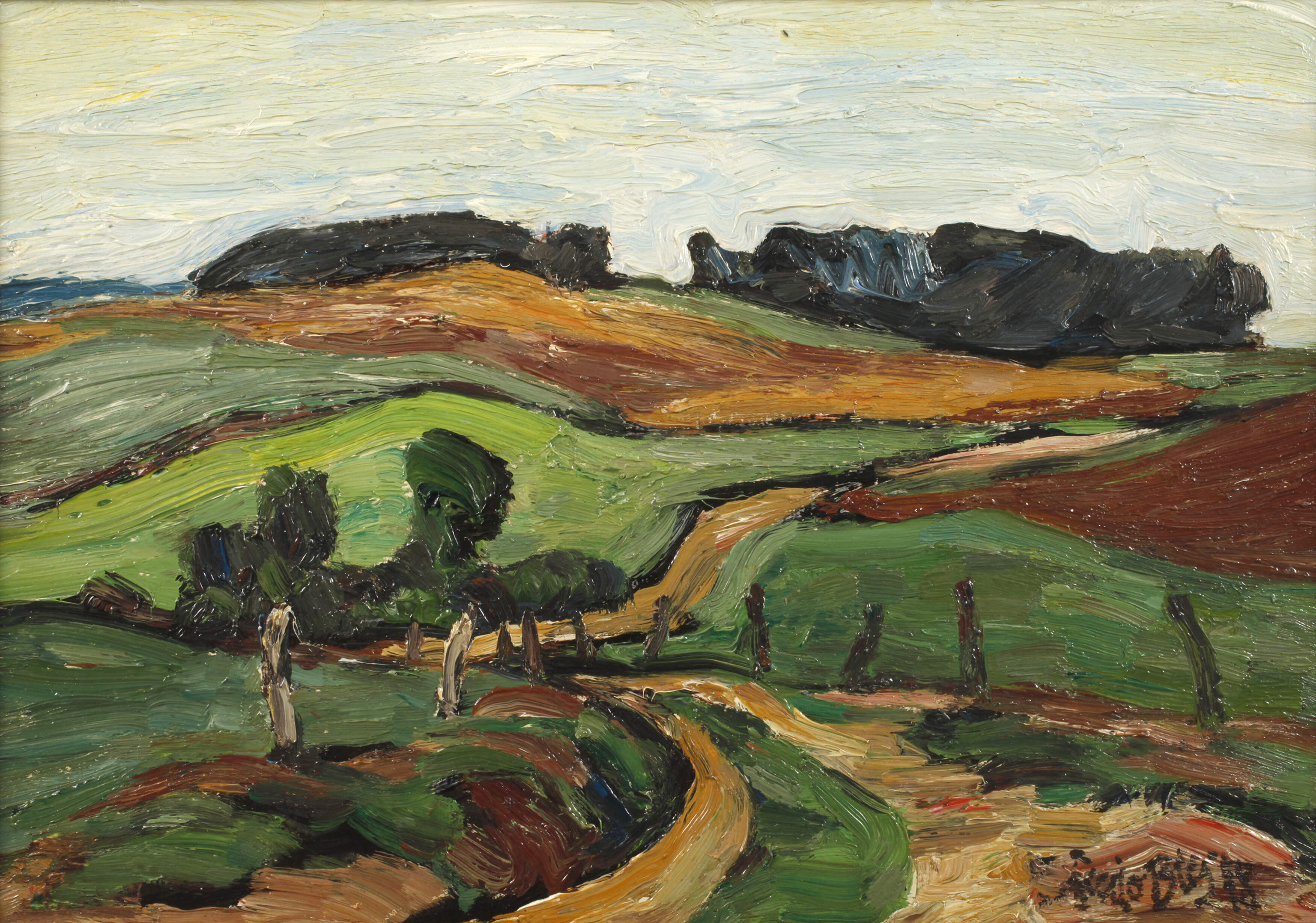 Fredo Bley, "Weg zwischen Feldern"