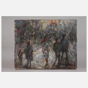 Manfred Feiler, Passanten im Regen