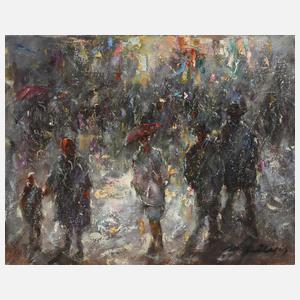 Manfred Feiler, Passanten im Regen