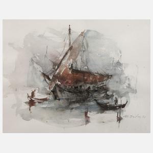 Manfred Feiler, Fischerboot vor Venedig