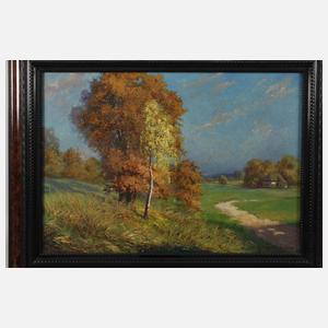 Walter Hartwig, attr., Sonniger Herbsttag bei Lunzenau