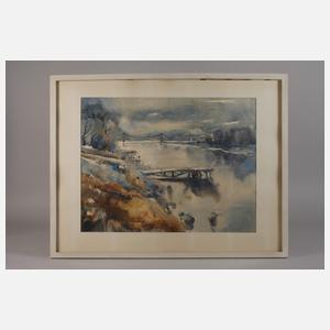 Hans Werner Schlegel, Elbaue mit Blauem Wunder